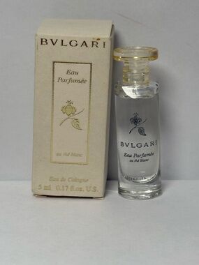 Bvlgari Eau Parfumée au Thé Blanc Mini Fragrance 5 ml / 0.17 oz NOS w/ Box